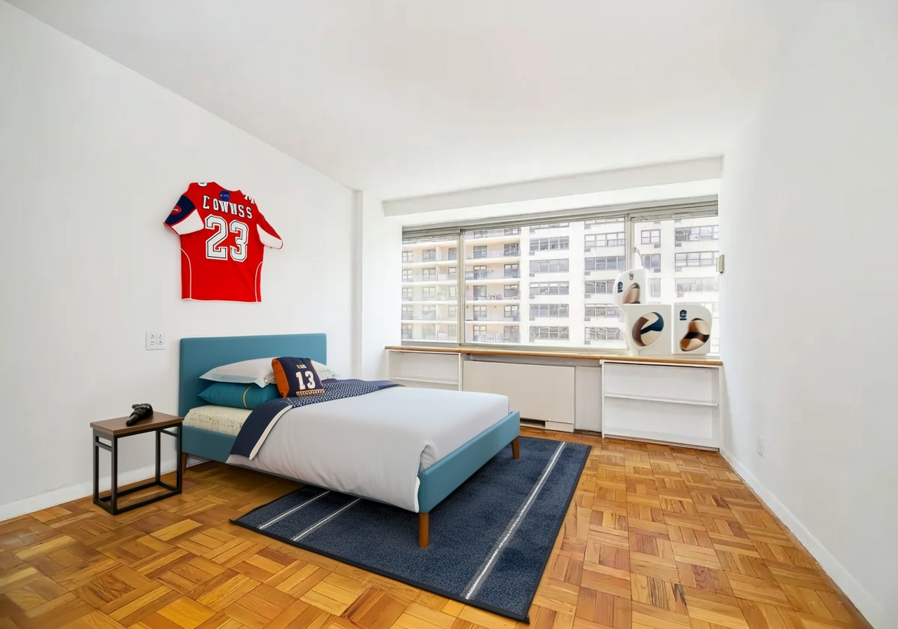 Sports fan virtual staging preview for listings