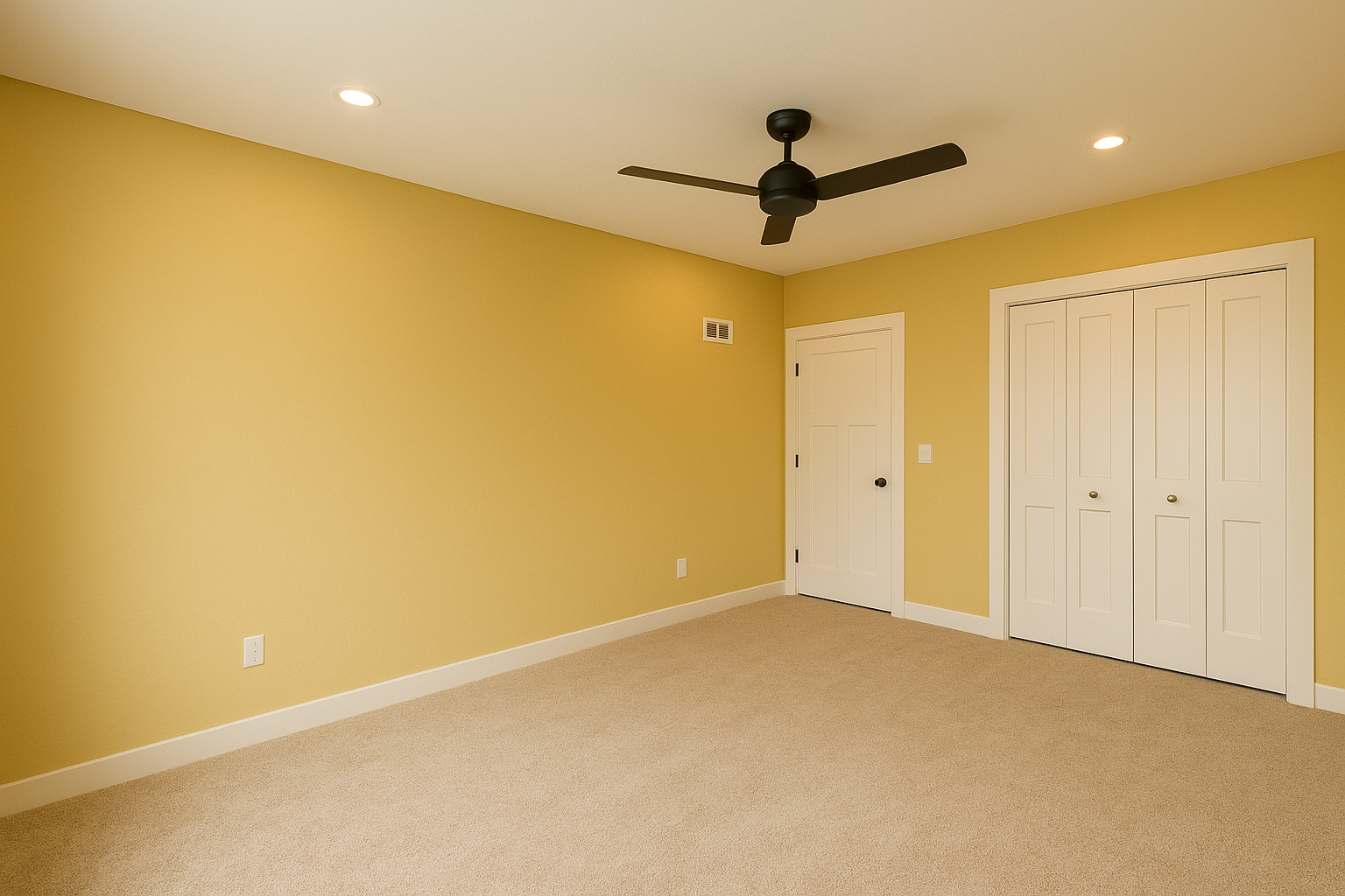 After: Gold accent walls with elegant design